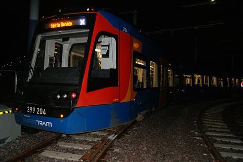 A Stagecoach Supertram Vossloh Class 399 Tramlink tram-train has operated on the national rail network for the first time.